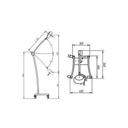 Lampa Ordisi L21-25R - wymiary