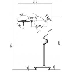 Lampa zabiegowa jezdna S300M - schemat