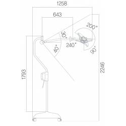 Lampa zabiegowa jezdna S200M - schemat
